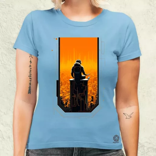 Mono vektor cyberpunk v4 női póló