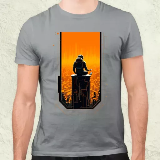 Mono vektor cyberpunk v4 férfi póló