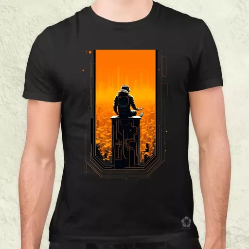 Mono vektor cyberpunk v4 férfi póló