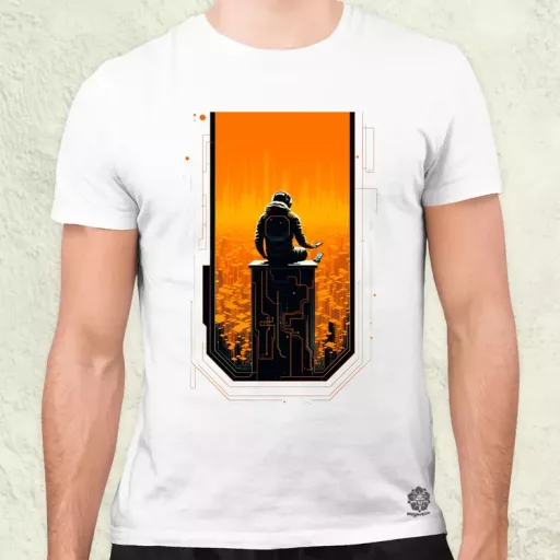 Mono vektor cyberpunk v4 férfi póló
