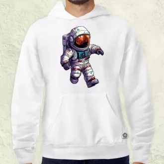 Pixelart asztronauta v6 férfi pulóver