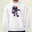 Pixelart asztronauta v6 férfi pulóver