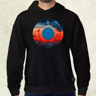 Pixelart bakelit a holdon v2 férfi pulóver