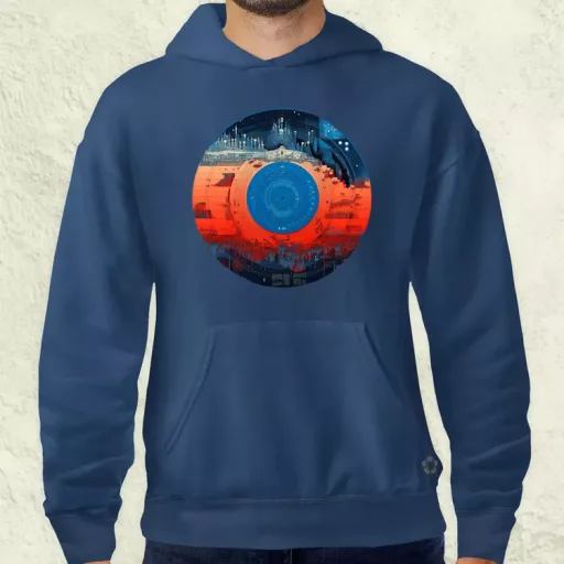 Pixelart bakelit a holdon v2 férfi pulóver