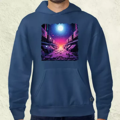 Pixelart bakelit az űrben v3 férfi pulóver