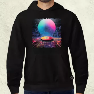 Pixelart bakelit az űrben v4 férfi pulóver