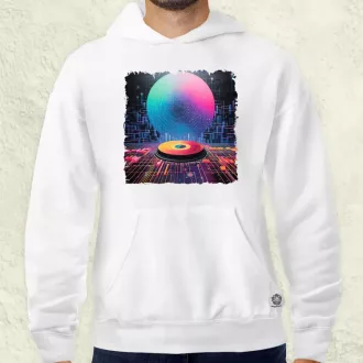 Pixelart bakelit az űrben v4 férfi pulóver