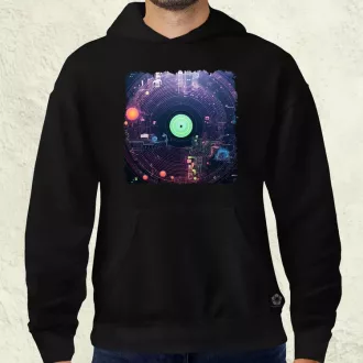 Pixelart bakelit az űrben v5 férfi pulóver