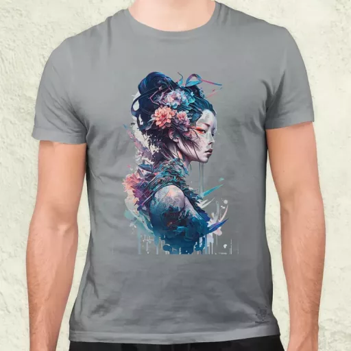 Cyberpunk Gésa v3 férfi póló