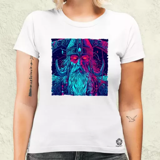 Cyberpunk Viking v1 női póló