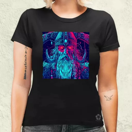 Cyberpunk Viking v1 női póló