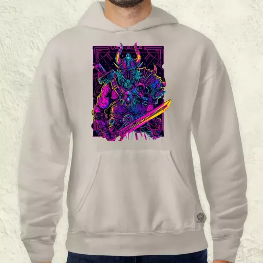 Cyberpunk Viking v2 férfi pulóver