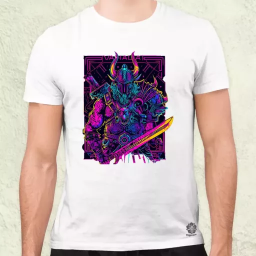 Cyberpunk Viking v2 férfi póló