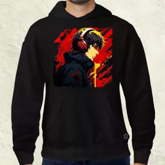 Minimalista Cyberpunk srác v4 férfi pulóver