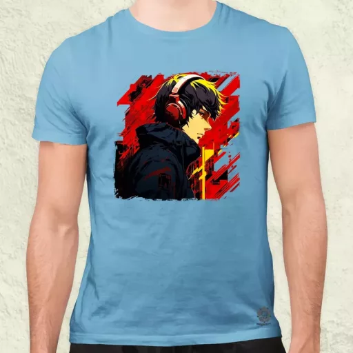 Minimalista Cyberpunk srác v4 férfi póló