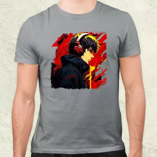 Minimalista Cyberpunk srác v4 férfi póló