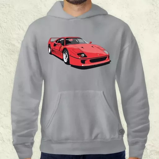 Ferrari F40 rajz v7 férfi pulóver