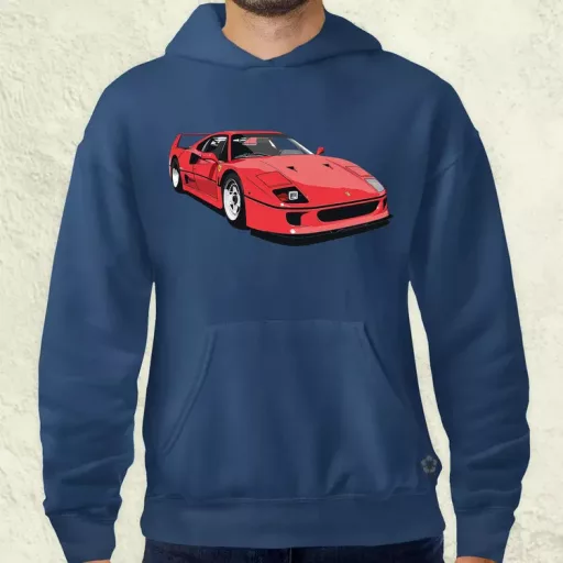 Ferrari F40 rajz v7 férfi pulóver