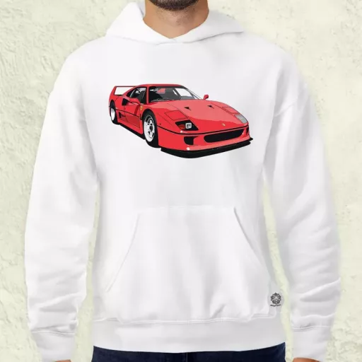 Ferrari F40 rajz v7 férfi pulóver