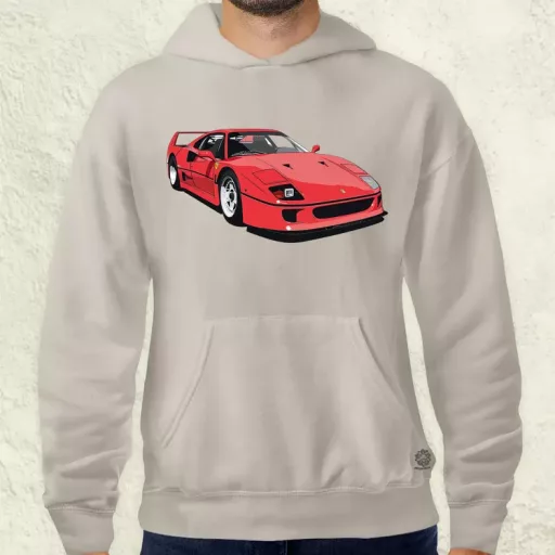 Ferrari F40 rajz v7 férfi pulóver