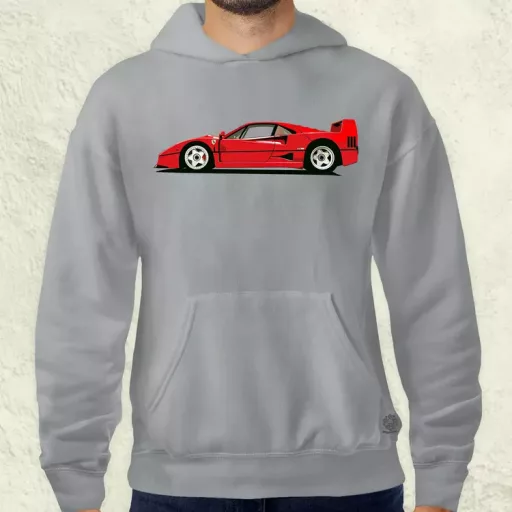 Ferrari F40 rajz v9 férfi pulóver