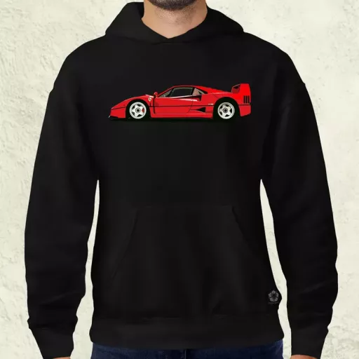 Ferrari F40 rajz v9 férfi pulóver