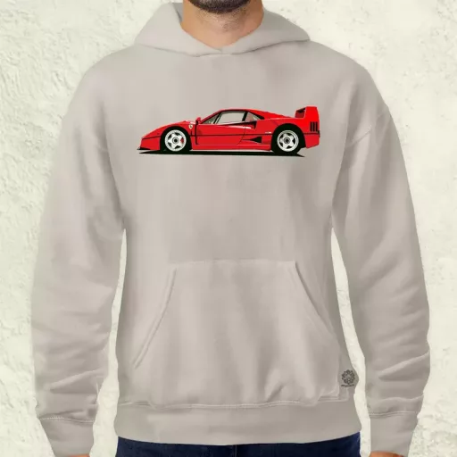 Ferrari F40 rajz v9 férfi pulóver
