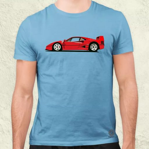 Ferrari F40 rajz v9 férfi póló