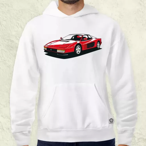Ferrari Testarossa rajz v10 férfi pulóver