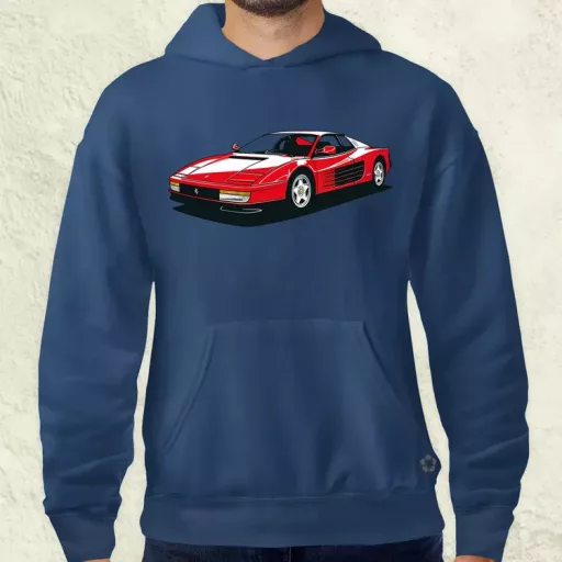 Ferrari Testarossa rajz v10 férfi pulóver