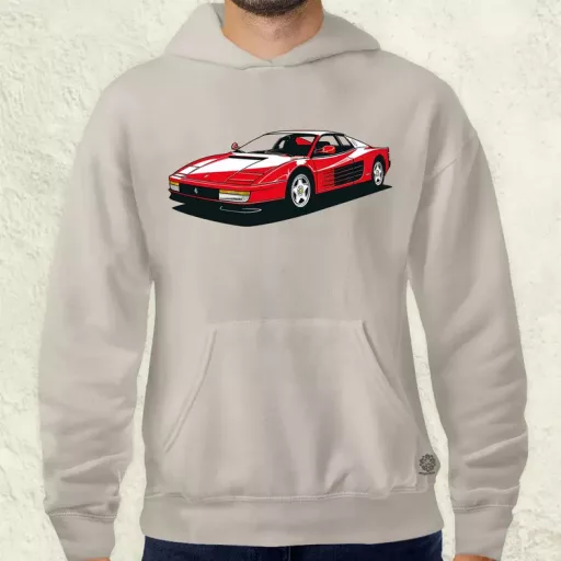 Ferrari Testarossa rajz v10 férfi pulóver