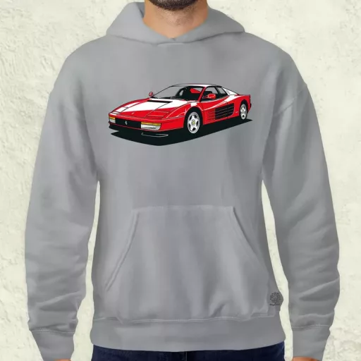 Ferrari Testarossa rajz v10 férfi pulóver