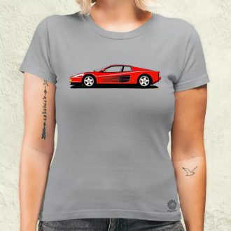 Ferrari Testarossa rajz v5 női póló