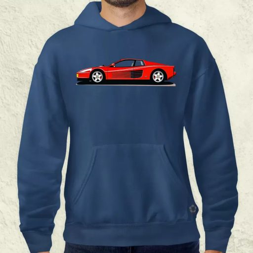 Ferrari Testarossa rajz v5 férfi pulóver