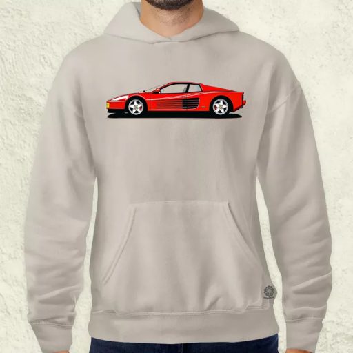 Ferrari Testarossa rajz v5 férfi pulóver