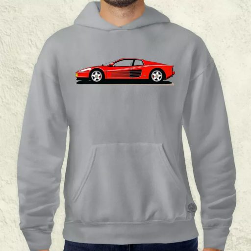 Ferrari Testarossa rajz v5 férfi pulóver