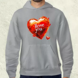I love U v2 férfi pulóver