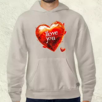 I love U v2 férfi pulóver