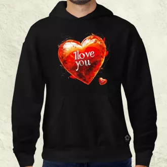 I love U v2 férfi pulóver