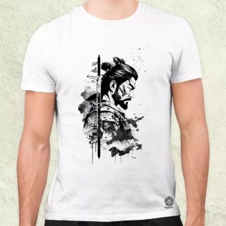 Vintage japán szamuráj tetoválás v4 férfi póló