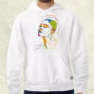 Afro nő rajz portré v1 férfi pulóver