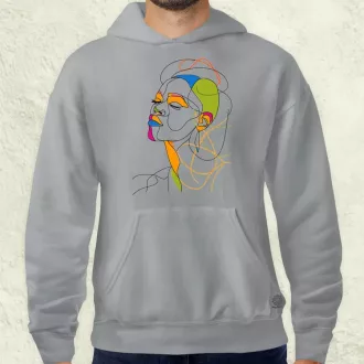 Afro nő rajz portré v1 férfi pulóver