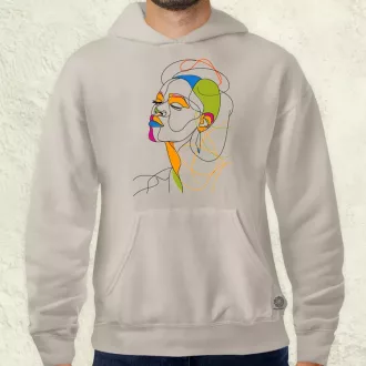 Afro nő rajz portré v1 férfi pulóver