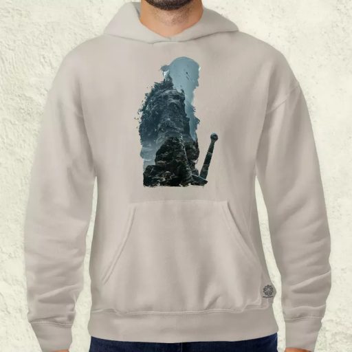 Dupla expozíció harcos viking v6 férfi pulóver