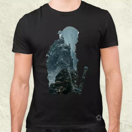 Dupla expozíció harcos viking v6 férfi póló