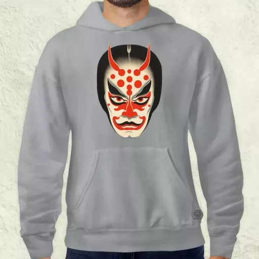 Kabuki maszk v1 férfi pulóver