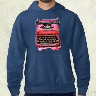 Vintage pink írógép férfi pulóver