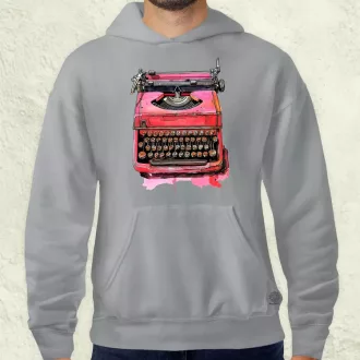 Vintage pink írógép férfi pulóver
