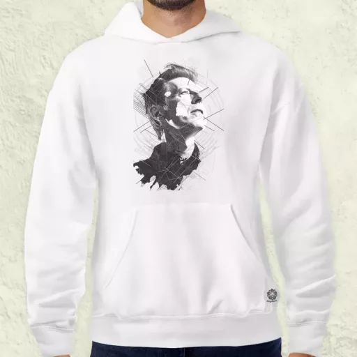 David Bowie rajz portré v1 férfi pulóver