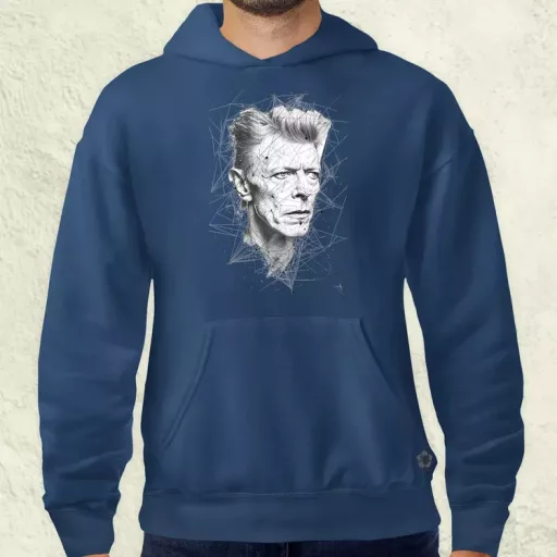David Bowie rajz portré v3 férfi pulóver